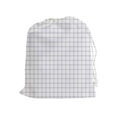 Aesthetic Black And White Grid Paper Imitation Drawstring Pouch (xl) by genx
