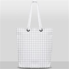 Aesthetic Black And White Grid Paper Imitation Full Print Rope Handle Tote (small) by genx
