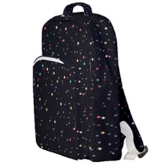 Abstract Colorful Glitters Background Vector Double Compartment Backpack by Vaneshart