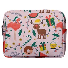 Colorful Funny Christmas Pattern Merry Xmas Make Up Pouch (large) by Vaneshart