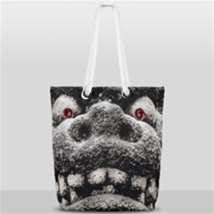 Monster Sculpture Extreme Close Up Illustration 2 Full Print Rope Handle Tote (small) by dflcprintsclothing