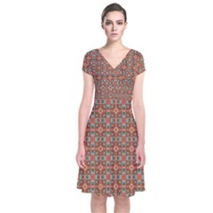 Df Sapient Legacy Short Sleeve Front Wrap Dress by deformigo
