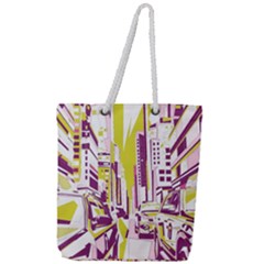 City Street Full Print Rope Handle Tote (large) by mccallacoulture