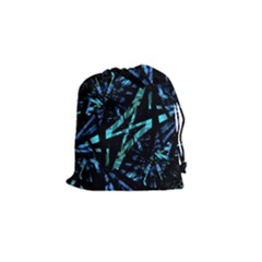 Modern Abstract Geo Print Drawstring Pouch (small) by dflcprintsclothing