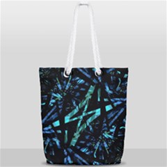 Modern Abstract Geo Print Full Print Rope Handle Tote (small) by dflcprintsclothing