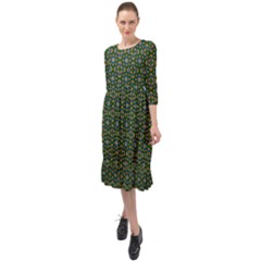 Df Chocolate Hills Ruffle End Midi Chiffon Dress by deformigo