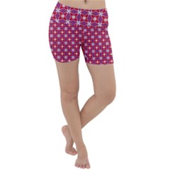 Df Magenta Rumor Lightweight Velour Yoga Shorts by deformigo