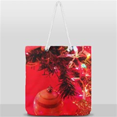 Christmas Tree  1 4 Full Print Rope Handle Tote (large) by bestdesignintheworld