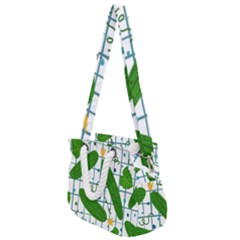 Seamless Pattern With Cucumber Rope Handles Shoulder Strap Bag by Wegoenart