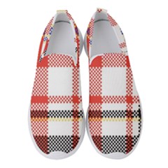 Plaid Mosaic Pixel Seamless Pattern Women s Slip On Sneakers by Wegoenart