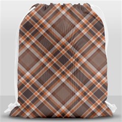Tartan Scotland Seamless Plaid Pattern Vintage Check Color Square Geometric Texture Drawstring Bag (large) by Wegoenart