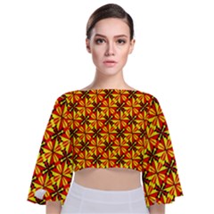 Rby-c-2 Tie Back Butterfly Sleeve Chiffon Top by ArtworkByPatrick