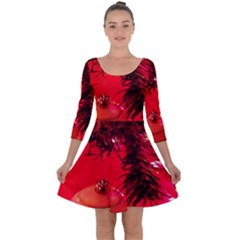 Christmas Tree  1 4 Quarter Sleeve Skater Dress by bestdesignintheworld
