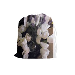Tulips 1 1 Drawstring Pouch (large) by bestdesignintheworld