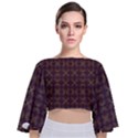 Malfa Tie Back Butterfly Sleeve Chiffon Top View1