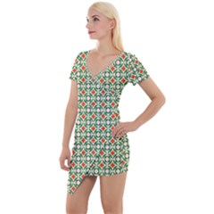Masella Short Sleeve Asymmetric Mini Dress by deformigo