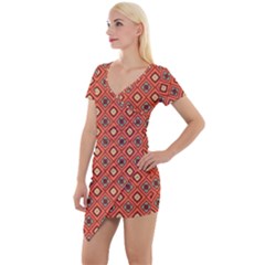 Kadomo Short Sleeve Asymmetric Mini Dress by deformigo