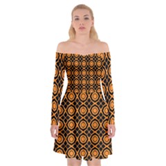 Prunicci Off Shoulder Skater Dress by deformigo