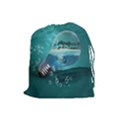 Awesome Light Bulb With Tropical Island Drawstring Pouch (Large) View1