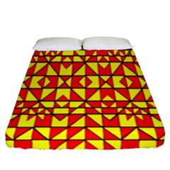 Rby-c-4-8 Fitted Sheet (queen Size) by ArtworkByPatrick