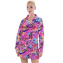 Flowers 50 Women s Long Sleeve Casual Dress View1