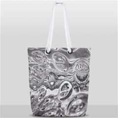 Pebbels In The Pond Full Print Rope Handle Tote (small) by ScottFreeArt