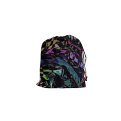 Background Drawing Colorful Pattern Drawstring Pouch (xs) by Vaneshart