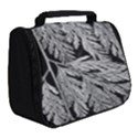 Fern Leaves Foliage Black And White Full Print Travel Pouch (Small) View2