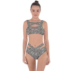 Urban Art Textured Print Pattern Bandaged Up Bikini Set  by dflcprintsclothing