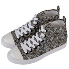 Urban Art Textured Print Pattern Women s Mid-top Canvas Sneakers by dflcprintsclothing