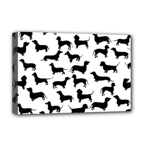 Dachshunds! Deluxe Canvas 18  X 12  (stretched) by ZeeBee