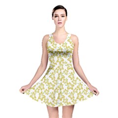 Cute Flowers - Ceylon Yellow Reversible Skater Dress by FashionBoulevard
