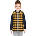Block Fiesta Black And Honey Orange Kids  Hooded Puffer Vest View1