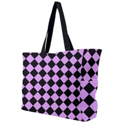 Block Fiesta Black And Lavender Purple Simple Shoulder Bag by FashionBoulevard