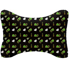Green Elephant Pattern Seat Head Rest Cushion by snowwhitegirl