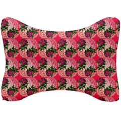 Doily Rose Pattern Watermelon Pink Seat Head Rest Cushion by snowwhitegirl