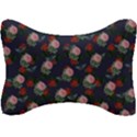 Dark Floral Butterfly Blue Seat Head Rest Cushion View1