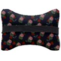 Dark Floral Butterfly Blue Seat Head Rest Cushion View2