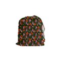 Fiola Pattern Brown Drawstring Pouch (Small) View1