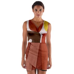 Sophie Taeuber Arp, Composition À Motifs D arceaux Ou Composition Horizontale Verticale Wrap Front Bodycon Dress by Sobalvarro