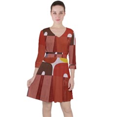 Sophie Taeuber Arp, Composition À Motifs D arceaux Ou Composition Horizontale Verticale Ruffle Dress by Sobalvarro