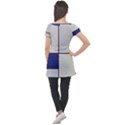 Tableau I, By Piet Mondriaan Puff Sleeve Tunic Top View2