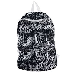 Graffiti Abstract Collage Print Pattern Foldable Lightweight Backpack by dflcprintsclothing
