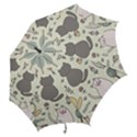 Funny Cartoon Cats Seamless Pattern  Hook Handle Umbrellas (Large) View2