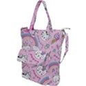 Beautiful Cute Animals Pattern Pink Shoulder Tote Bag View1