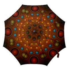 Fractal Fantasy Design Swirl Hook Handle Umbrellas (large) by Wegoenart