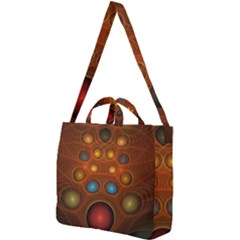 Fractal Fantasy Design Swirl Square Shoulder Tote Bag by Wegoenart
