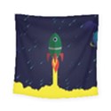 Rocket Halftone Astrology Astronaut Square Tapestry (Small) View1