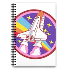 Pink Rainbow Rocket 5 5  X 8 5  Notebook by Wegoenart