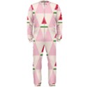 Seamless Pattern Watermelon Slices Geometric Style OnePiece Jumpsuit (Men)  View1